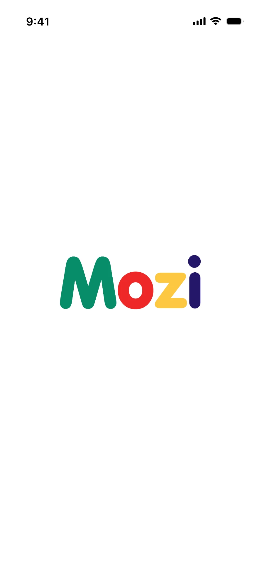 Ecrã da app Mozi